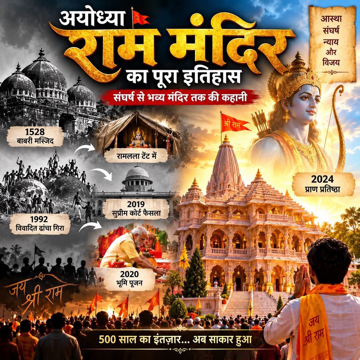 राम मंदिर अयोध्या का पूरा इतिहास